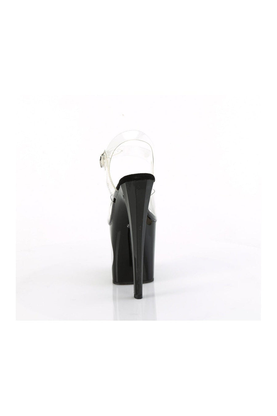 Pleaser ENCHANT-708LT-CIRCLE Clear Vinyl Sandal in Clear Vinyl