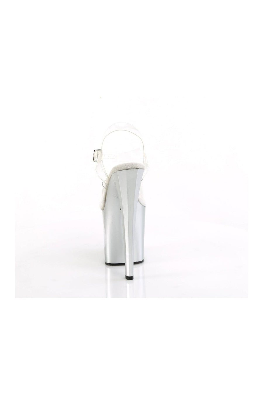 Pleaser ENCHANT-708LT-CIRCLE Clear Vinyl Sandal in Clear Vinyl