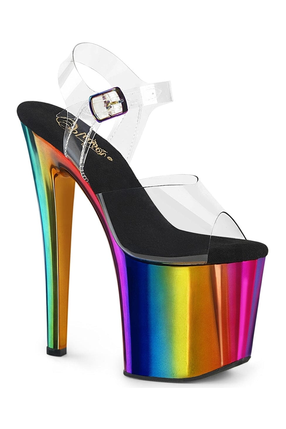 Pleaser ENCHANT-708RC Clear Vinyl Sandal in Clear Vinyl from SexyShoes.com