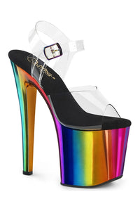 Pleaser ENCHANT-708RC Clear Vinyl Sandal in Clear Vinyl from SexyShoes.com