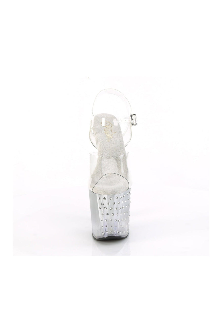 Pleaser ENCHANT-708T-LT Clear Vinyl Sandal in Clear Vinyl