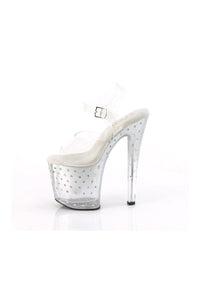 Pleaser ENCHANT-708T-LT Clear Vinyl Sandal in Clear Vinyl