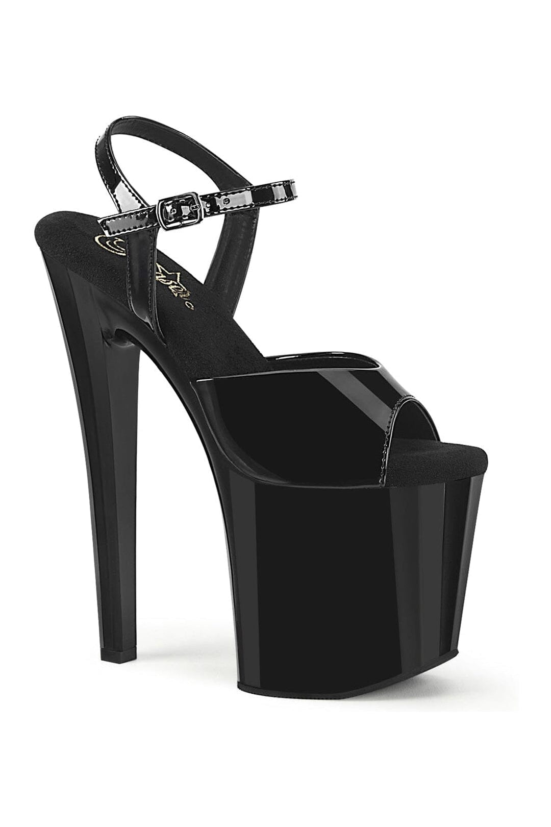 ENCHANT-709 Black Patent Sandal-Sandals-Pleaser-Black-10-Patent-SEXYSHOES.COM