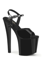 ENCHANT-709 Black Patent Sandal