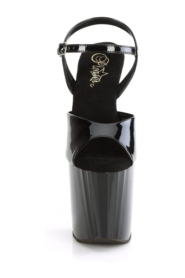 ENCHANT-709 Black Patent Sandal