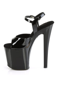 Pleaser ENCHANT-709 Black Patent Sandal in Black Patent