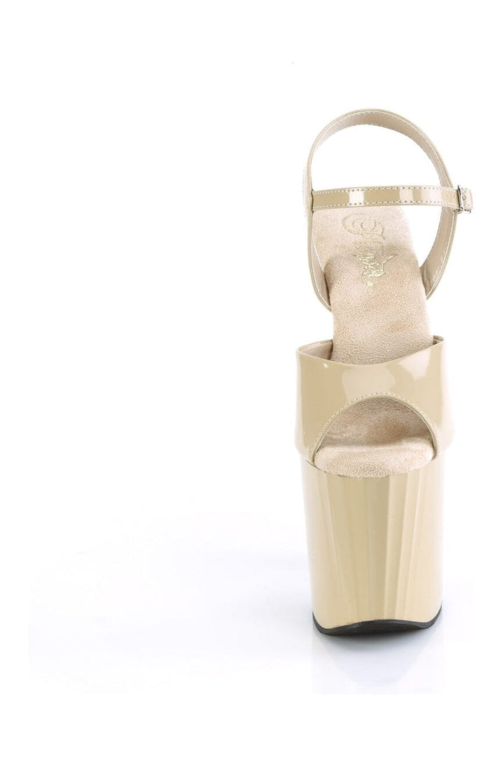ENCHANT-709 Ivory Patent Sandal-Sandals-Pleaser-SEXYSHOES.COM