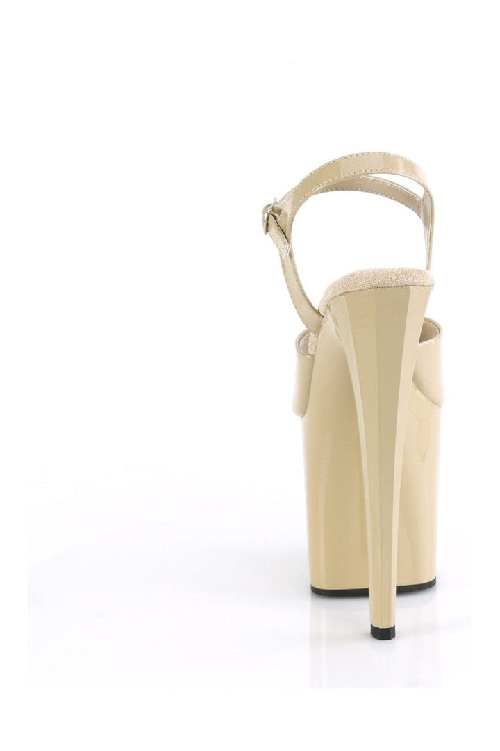 ENCHANT-709 Ivory Patent Sandal-Sandals-Pleaser-SEXYSHOES.COM