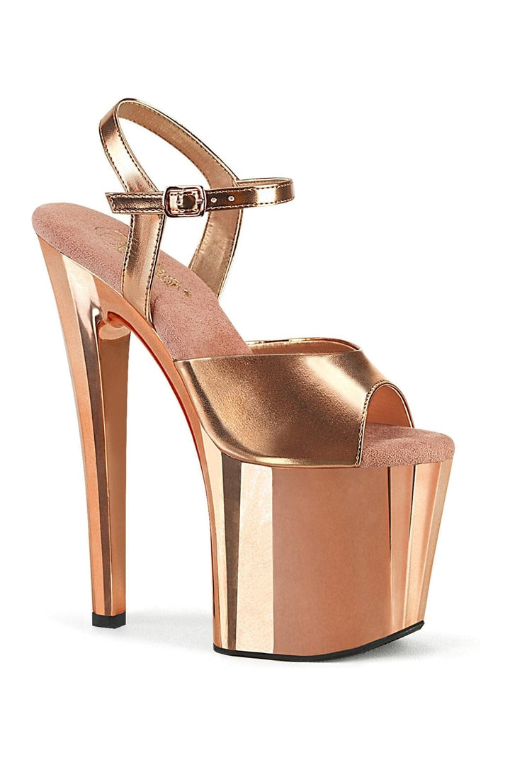 Pleaser Rose Gold Sandals Platform Stripper Shoes | Buy at Sexyshoes.com