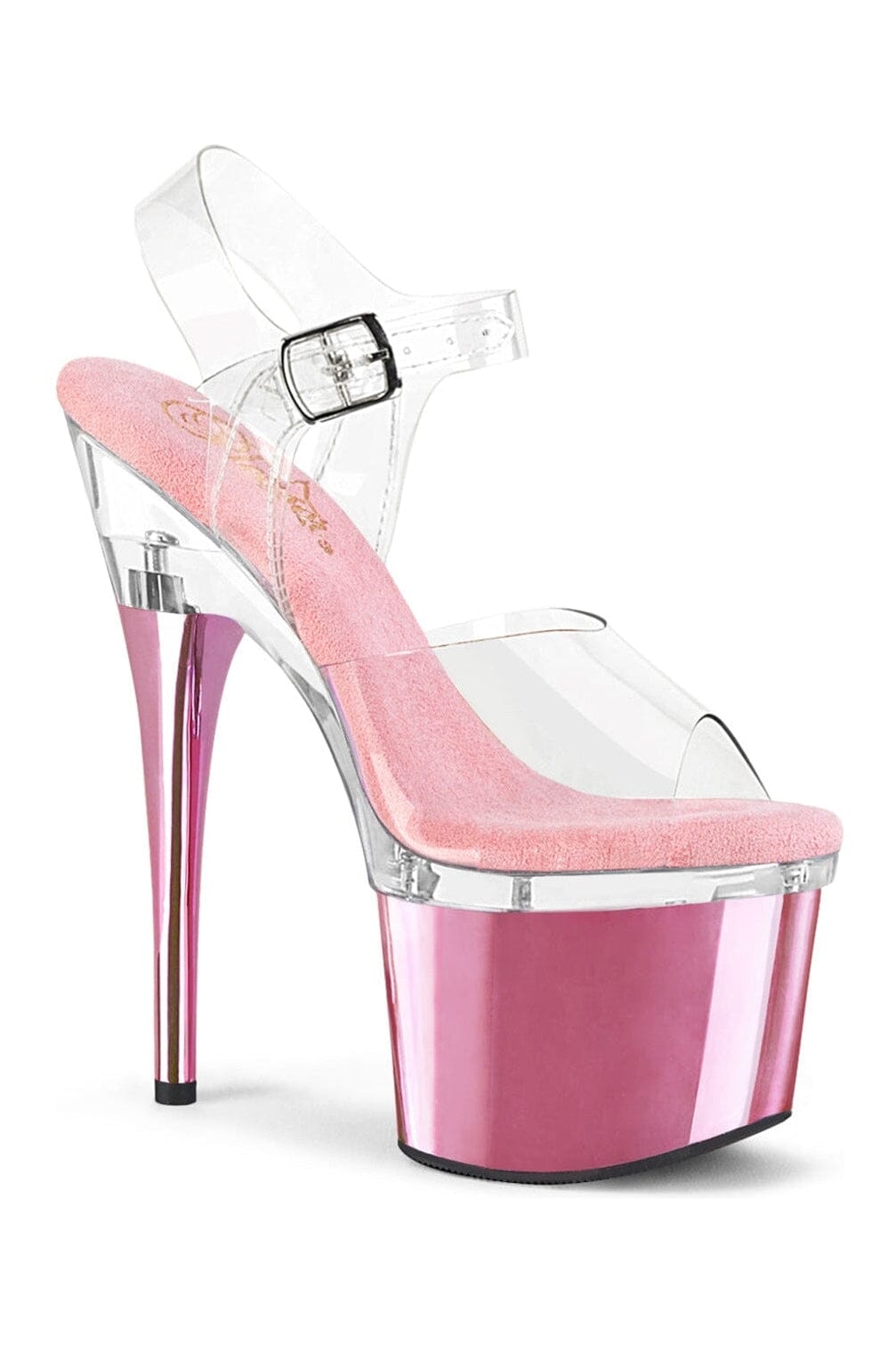 ESTEEM-708 Clear Vinyl Sandal-Sandals-Pleaser-Clear-10-Vinyl-SEXYSHOES.COM