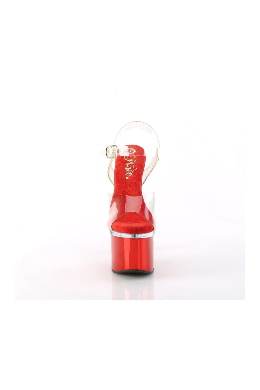 Pleaser ESTEEM-708 Clear Vinyl Sandal in Clear Vinyl