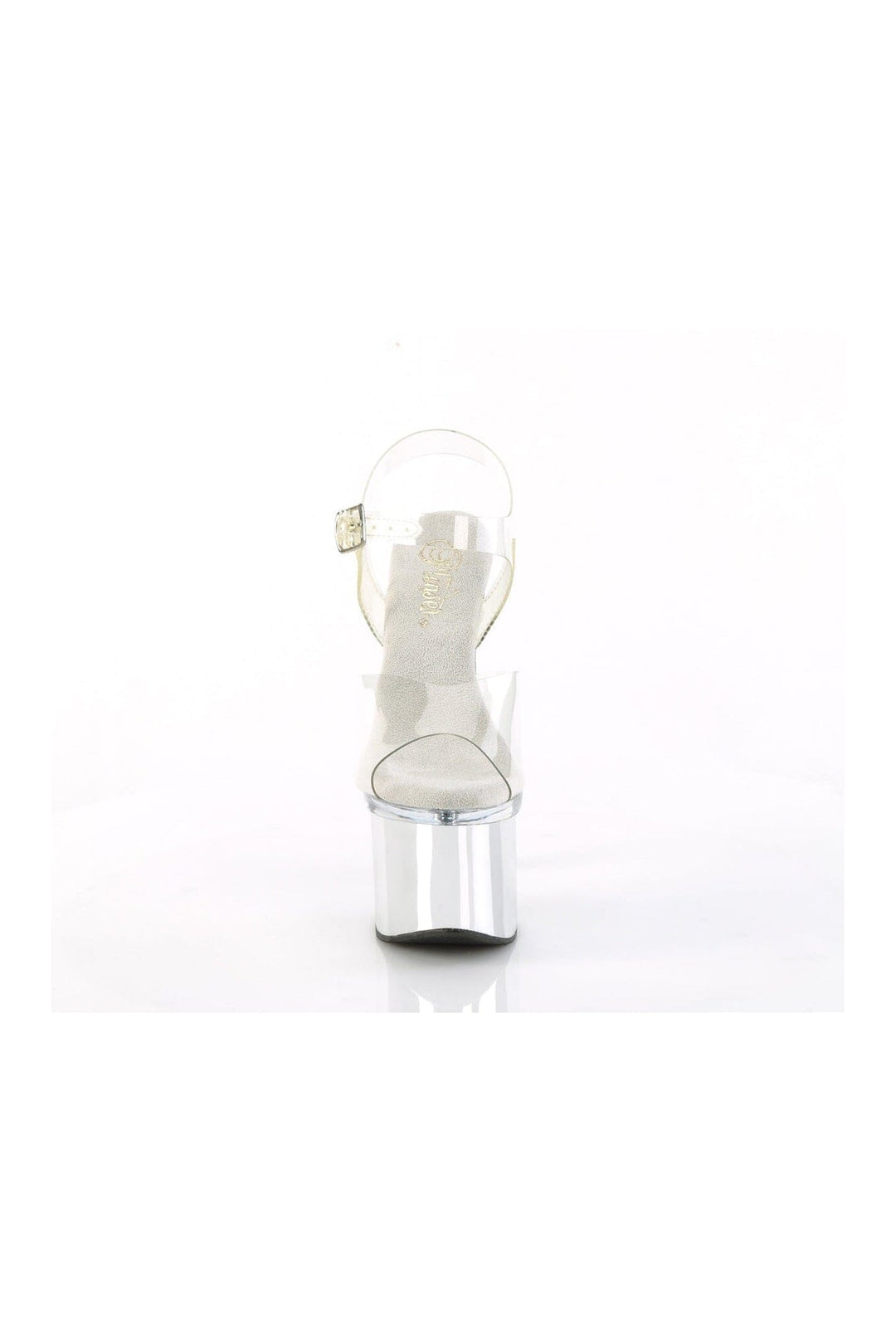 Pleaser ESTEEM-708 Clear Vinyl Sandal in Clear Vinyl