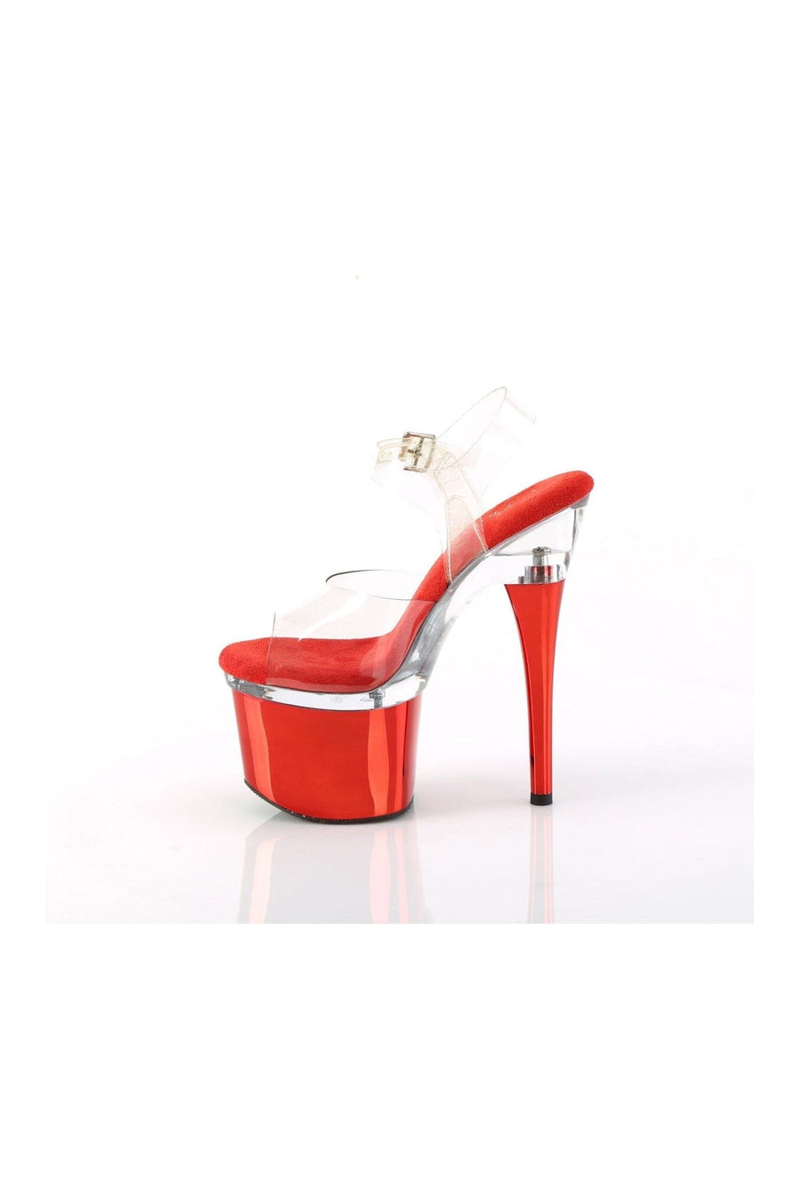 Pleaser ESTEEM-708 Clear Vinyl Sandal in Clear Vinyl