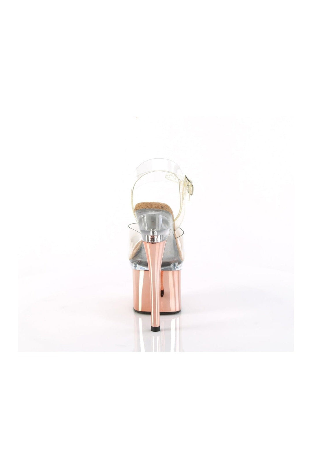 Pleaser ESTEEM-708 Clear Vinyl Sandal in Clear Vinyl