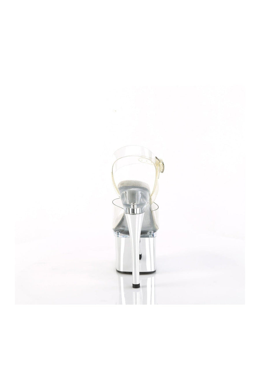Pleaser ESTEEM-708 Clear Vinyl Sandal in Clear Vinyl