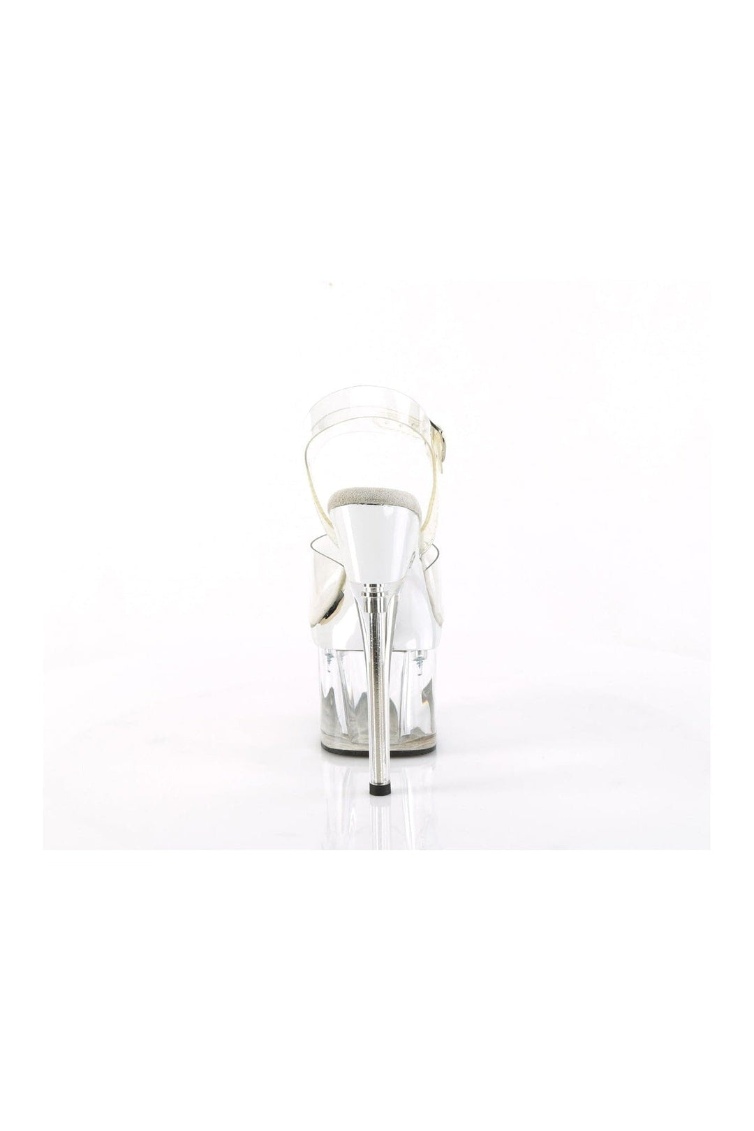 Pleaser ESTEEM-708 Clear Vinyl Sandal in Clear Vinyl