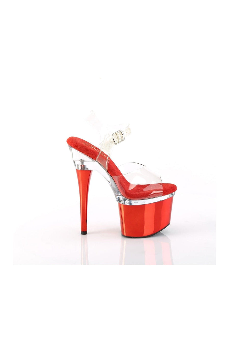 Pleaser ESTEEM-708 Clear Vinyl Sandal in Clear Vinyl