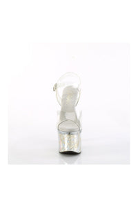 Pleaser ESTEEM-708CK Clear Vinyl Sandal in Clear Vinyl