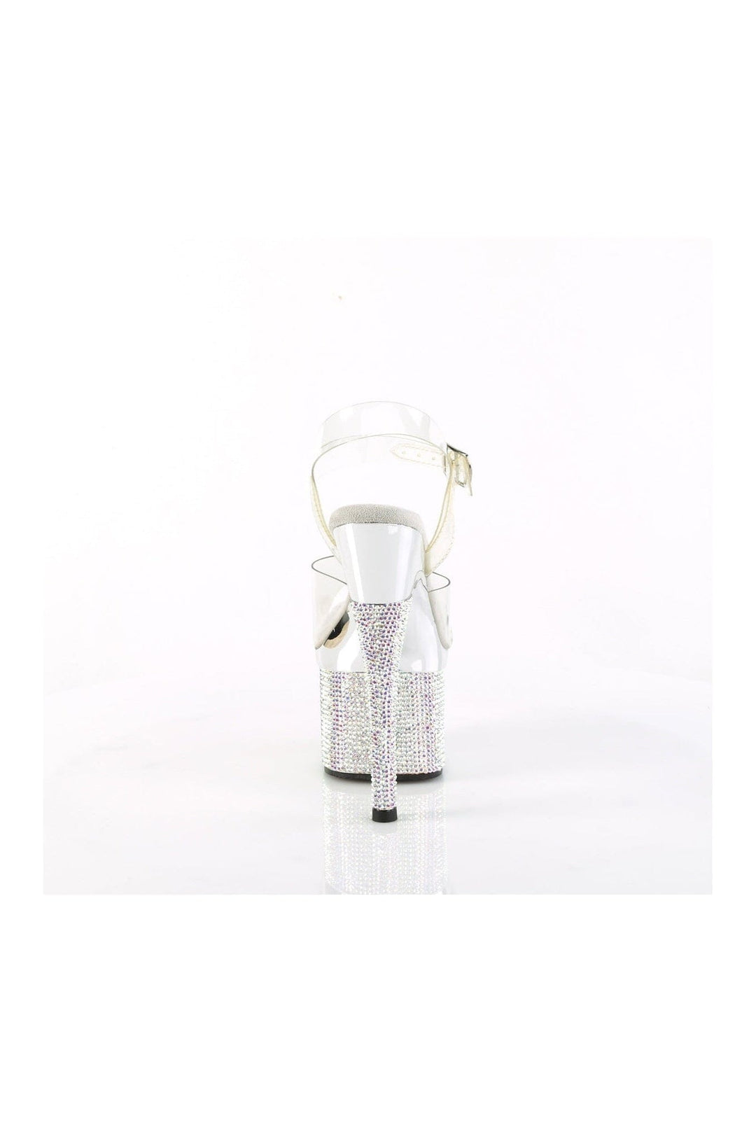 Pleaser ESTEEM-708DM Clear Vinyl Sandal in Clear Vinyl