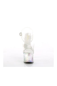 Pleaser ESTEEM-708RBP Sandal in Clear Vinyl