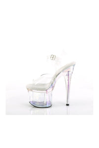 Pleaser ESTEEM-708RBP Sandal in Clear Vinyl