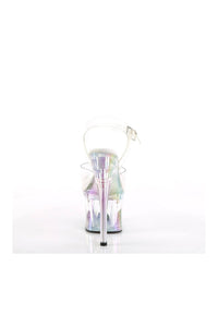 Pleaser ESTEEM-708RBP Sandal in Clear Vinyl