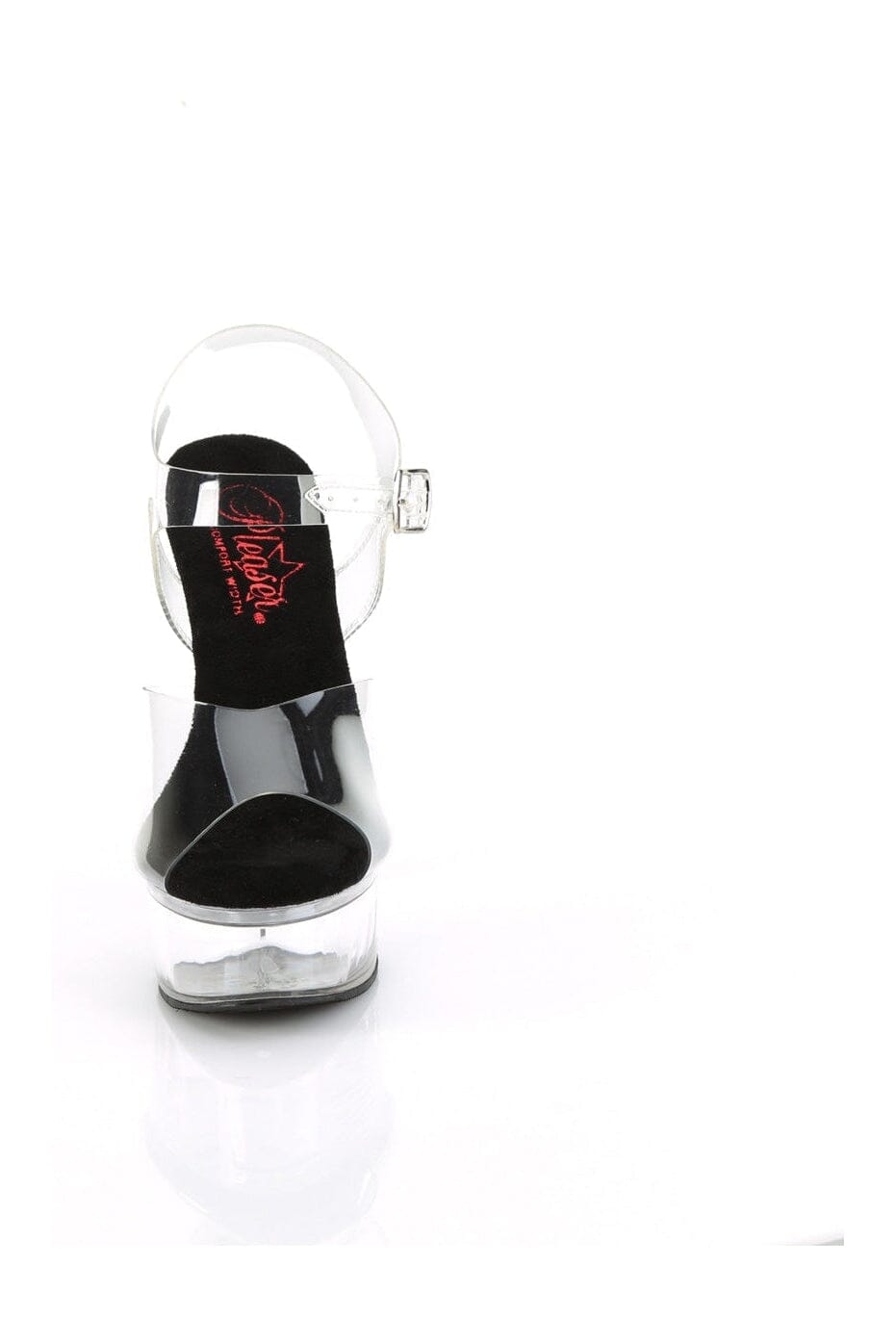 Pleaser EXCITE-608 Clear Vinyl Sandal in Clear Vinyl