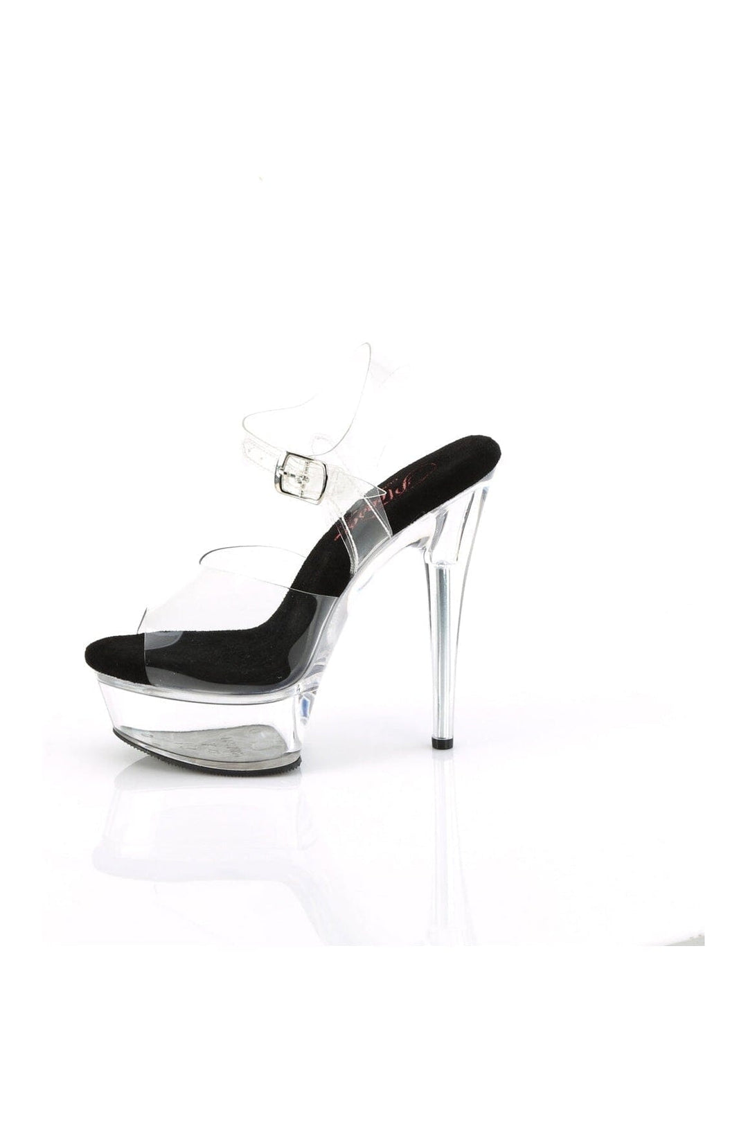 Pleaser EXCITE-608 Clear Vinyl Sandal in Clear Vinyl