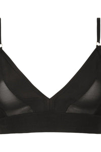 Impudique Ekaterina Bralette Fetish Separates in Black Lycra from SexyShoes.com