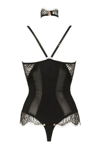 Impudique Ekaterina Fetish Convertible Bodysuit in Black Lycra