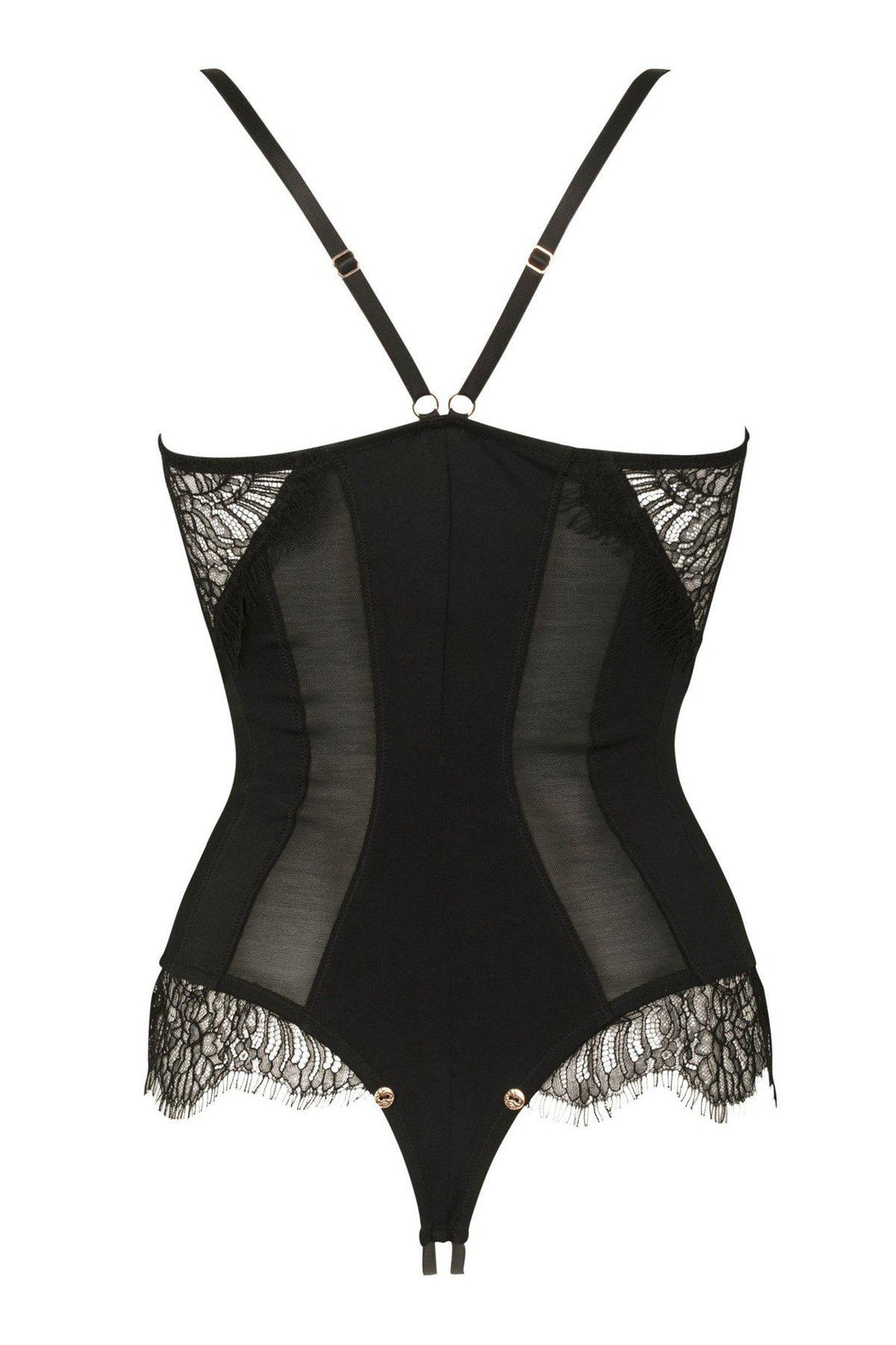 Impudique Ekaterina Fetish Convertible Bodysuit in Black Lycra