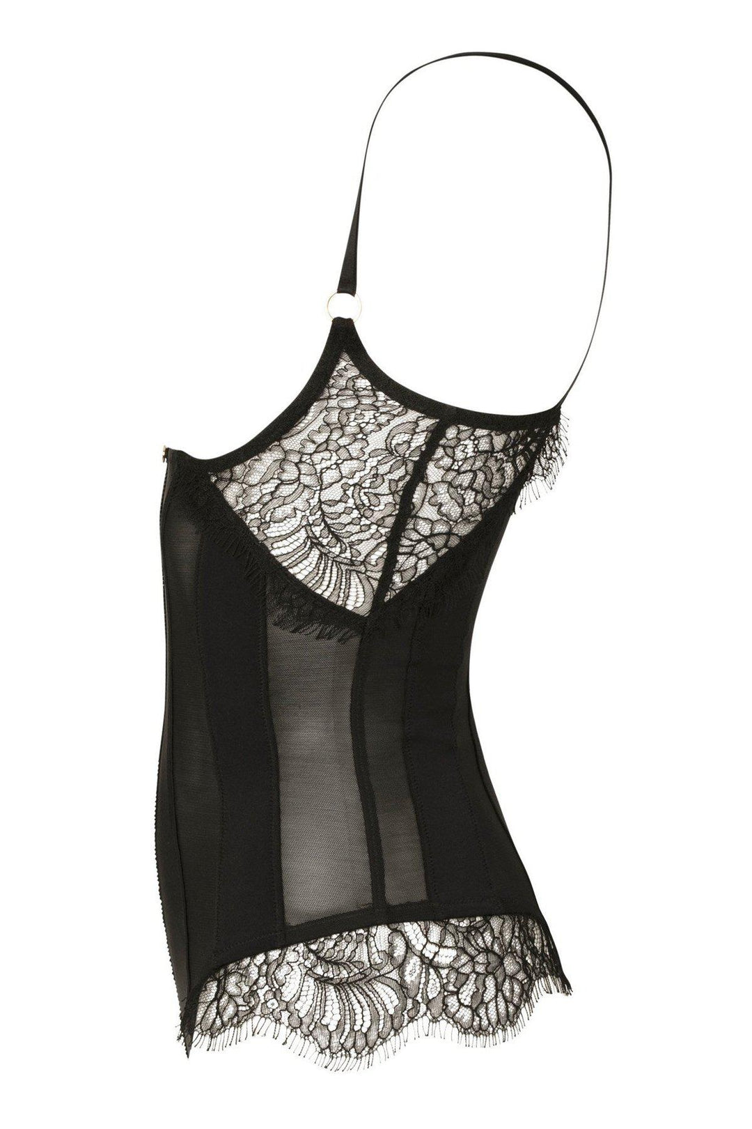 Impudique Ekaterina Fetish Convertible Bodysuit in Black Lycra