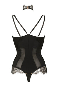 Impudique Ekaterina Fetish Convertible Bodysuit in Black Lycra