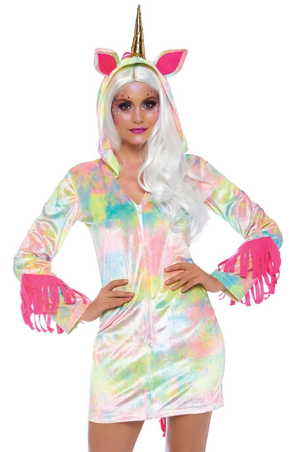 Enchanted Unicorn Costume Dress-Animal Costumes-Leg Avenue-Multi-S-SEXYSHOES.COM