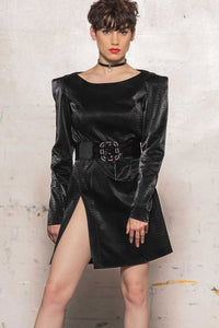 Patrice Catanzaro Eruption Croco Velvet Dress in Black  from SexyShoes.com