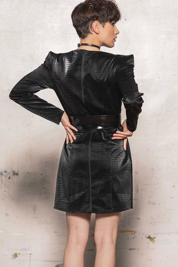 Eruption Croco Velvet Dress