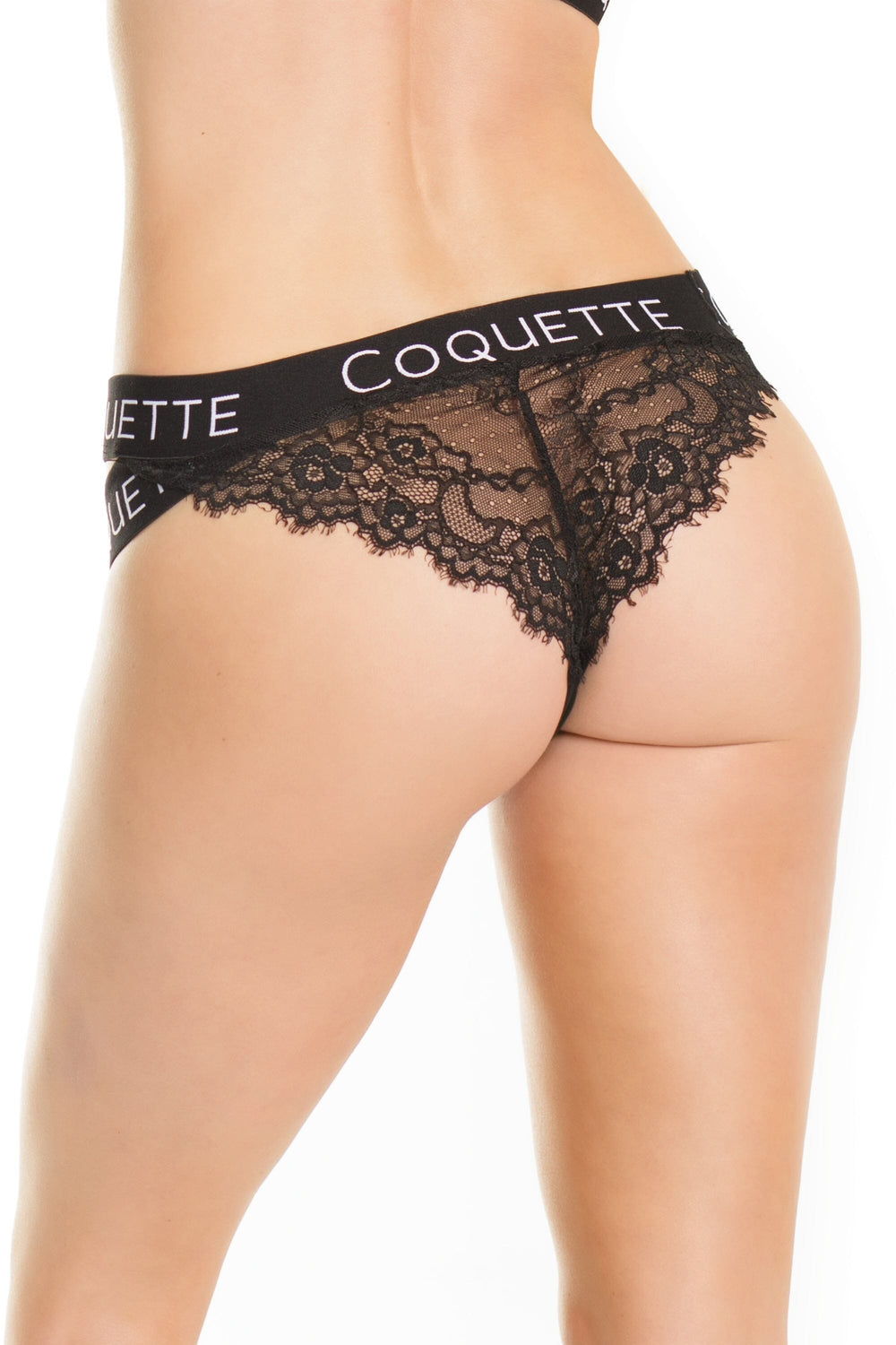 Eyelash Lace Back Panty-Panties-Coquette-Black-O/S-SEXYSHOES.COM