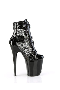 Pleaser FLAMINGO-1013RM Black Patent Ankle Boot in Black Patent