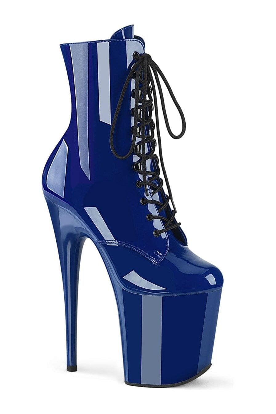 Pleaser Blue Ankle Boots Platform Stripper Shoes | Buy at Sexyshoes.com