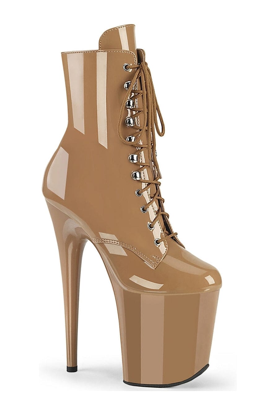 Pleaser Brown Ankle Boots Platform Stripper Shoes | Buy at Sexyshoes.com