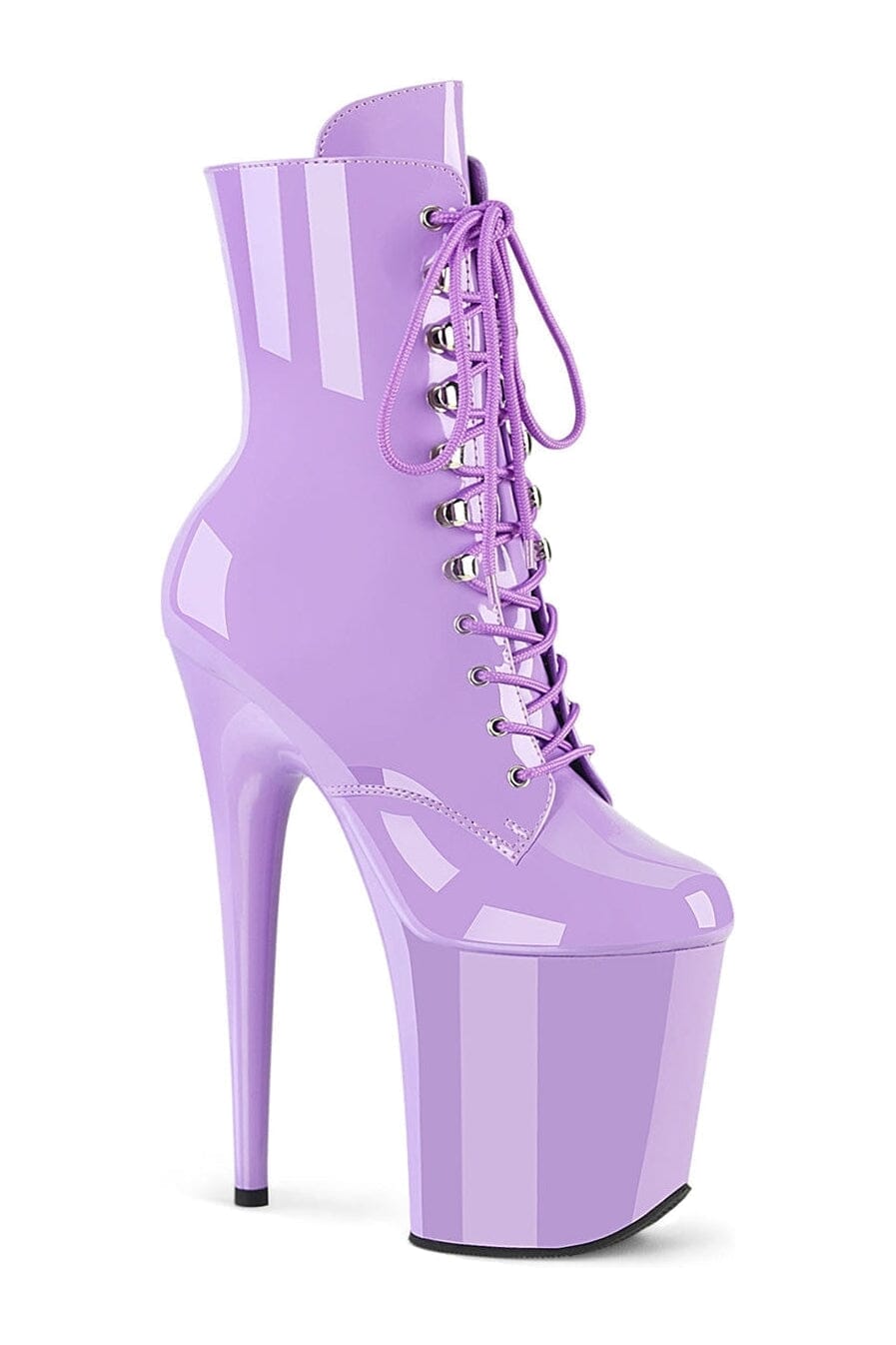 FLAMINGO-1020 Purple Patent Ankle Boot-Ankle Boots-Pleaser-Purple-10-Patent-SEXYSHOES.COM