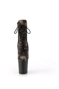 Pleaser FLAMINGO-1020CM Green Canvas Ankle Boot in Green Canvas