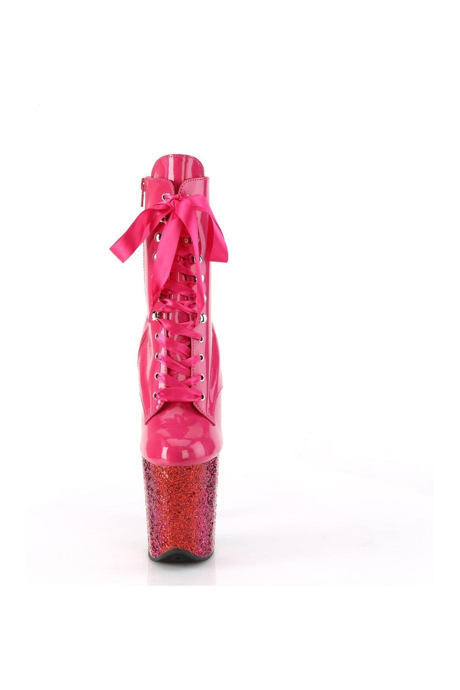 Pleaser FLAMINGO-1020HG Fuchsia Patent Ankle Boot in Fuchsia Patent