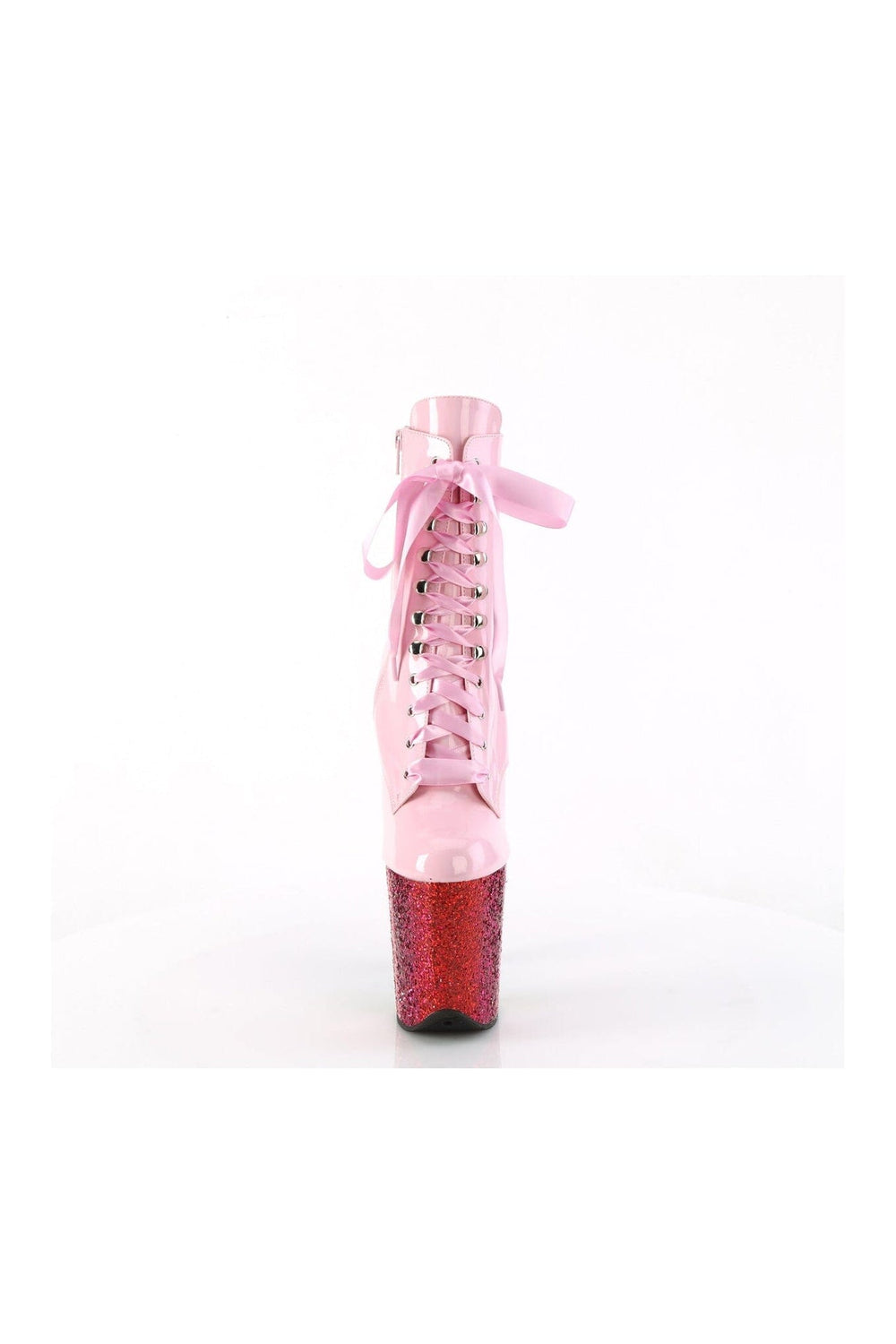 Pleaser FLAMINGO-1020HG Pink Patent Ankle Boot in Pink Patent