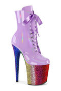 FLAMINGO-1020HG Purple Patent Ankle Boot