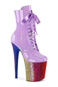 Pleaser FLAMINGO-1020HG Purple Patent Ankle Boot in Purple Patent from SexyShoes.com