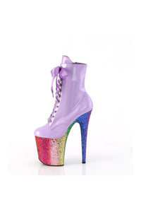 Pleaser FLAMINGO-1020HG Purple Patent Ankle Boot in Purple Patent