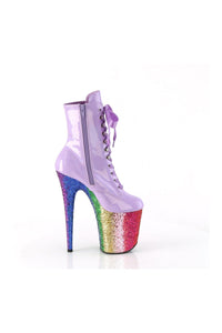 Pleaser FLAMINGO-1020HG Purple Patent Ankle Boot in Purple Patent