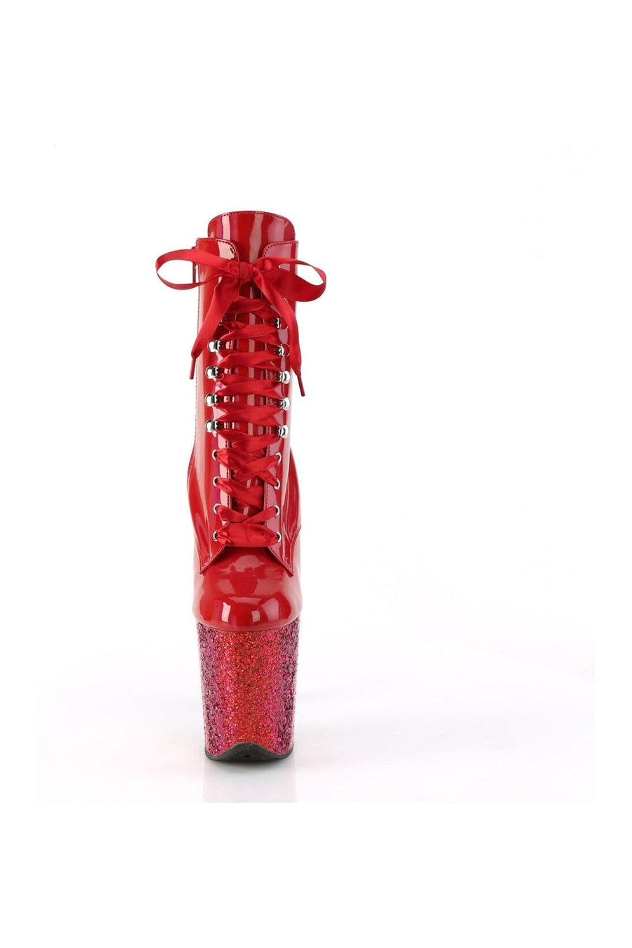 Pleaser FLAMINGO-1020HG Red Patent Ankle Boot in Red Patent