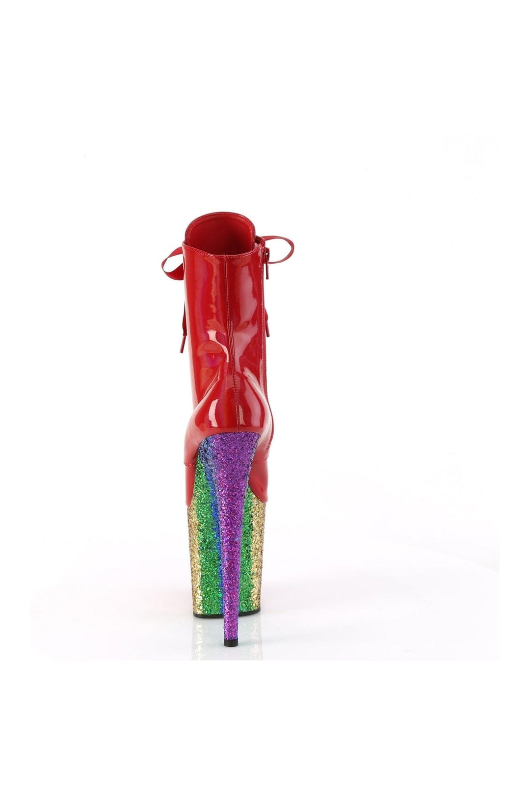 Pleaser FLAMINGO-1020HG Red Patent Ankle Boot in Red Patent